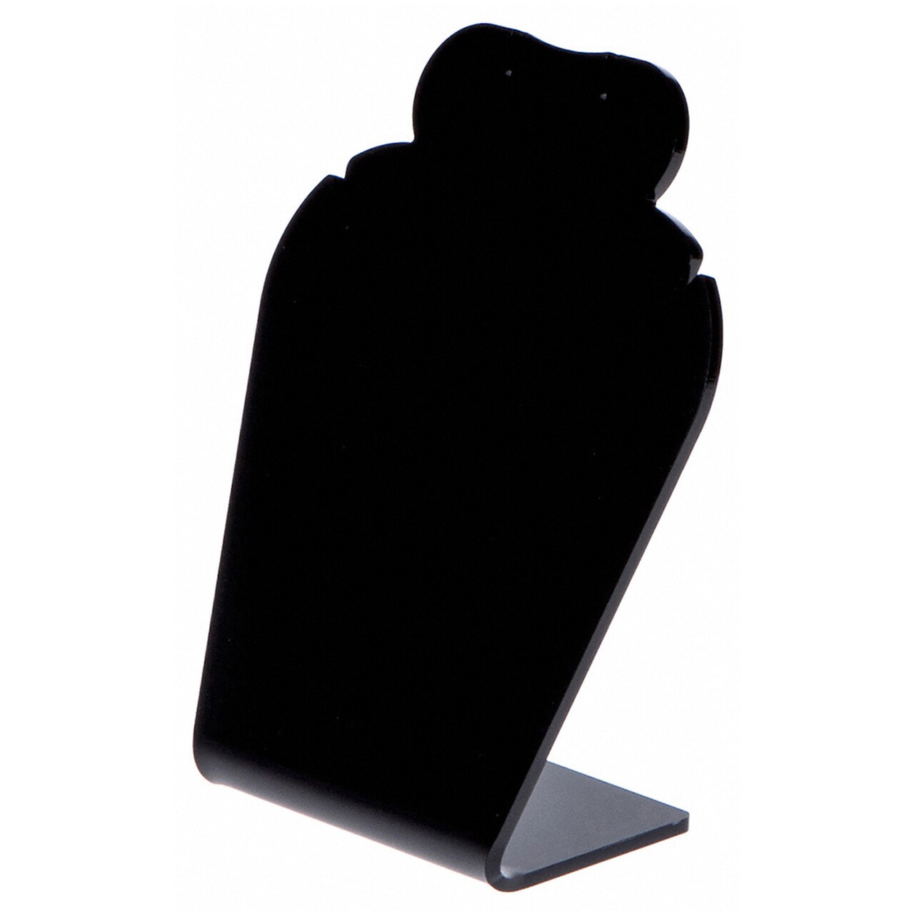 Plymor Black Acrylic Necklace/Earring Combo Display Stand, 4.625" W x 3" D x 5.25" H